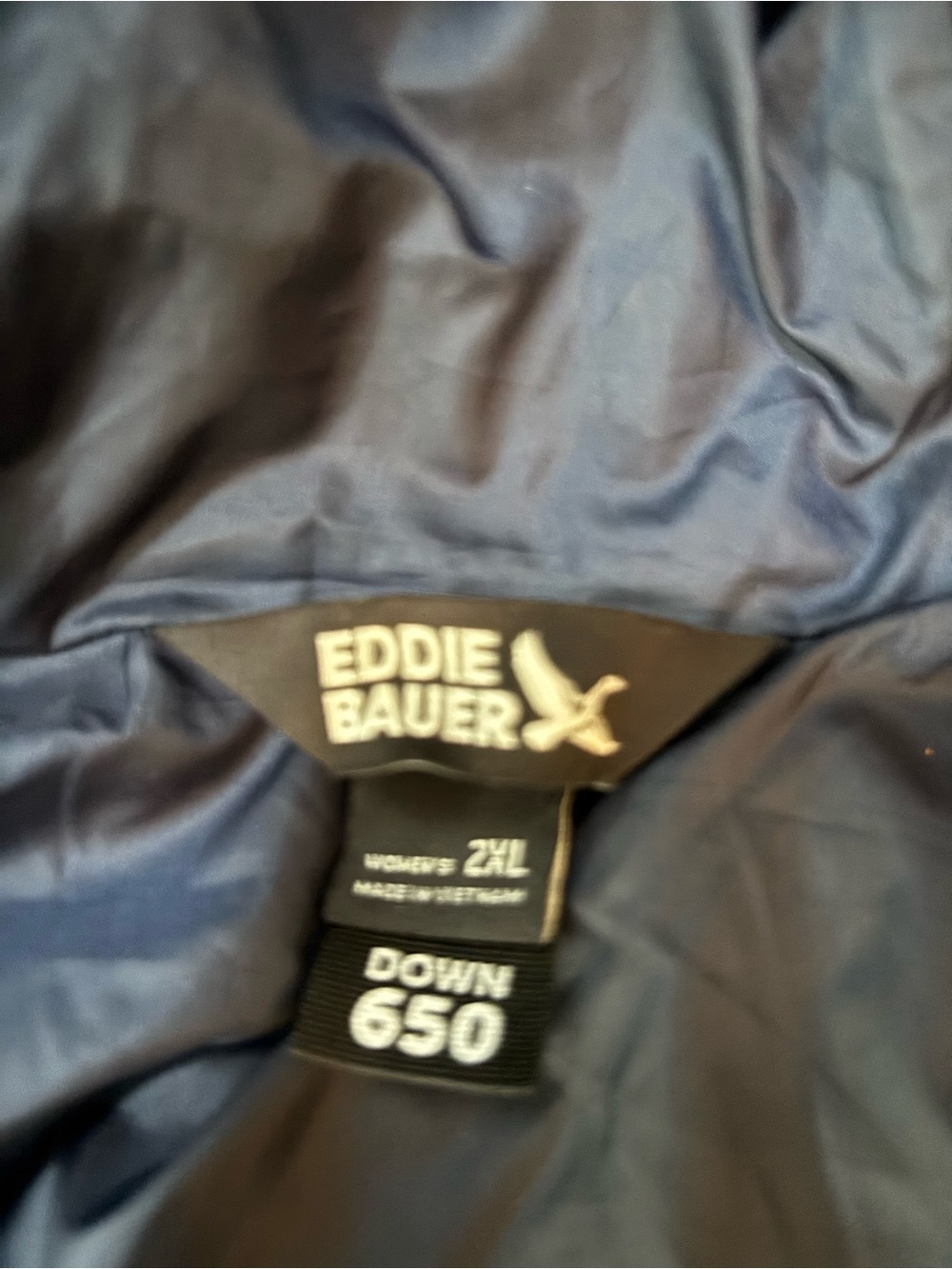 Eddie Bauer Women’s 2XL EB650 Down Hoodie Puffer Jacket Teal Blue-Green Packable - Picture 7 of 11
